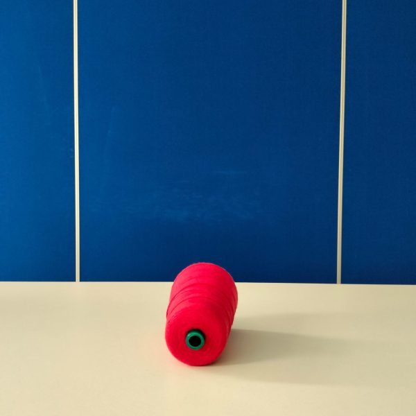 poliester solido color rojo 12-5 costura de sacos